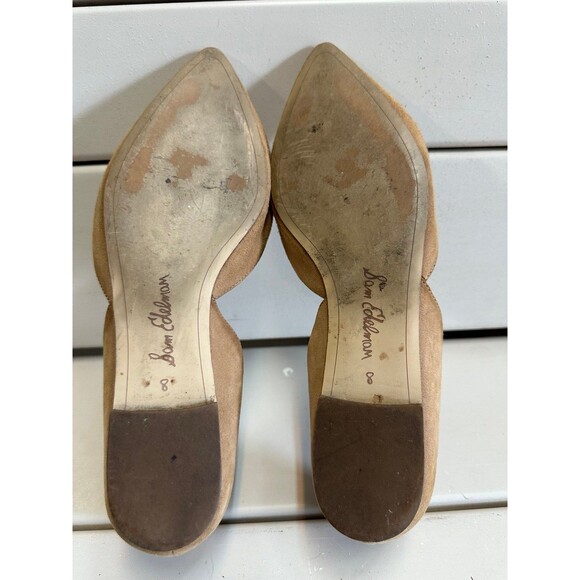 Anthropologie Sam Edelman Rodney Pointy Toe d'Orsay Leather Suede Flats 8 - Picture 8 of 8